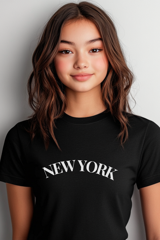 New York T-Shirt - NY Baby Tee | Fits Kids, Teens & Women | 100% Organic Cotton