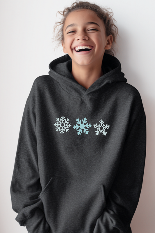 Stay warm and stylish this season with the Snowflake Hoodie. Available in white, dark heather gray, and black — plus matching lounge pants for the ultimate cozy set. Designed in youth through adult 5XL, this winter hoodie makes the perfect holiday gift, birthday present, or matching family outfit for snowy days and festive photos. #SnowflakeHoodie #WinterStyle #MatchingOutfits #HolidayGiftIdeas #CozyLoungewear