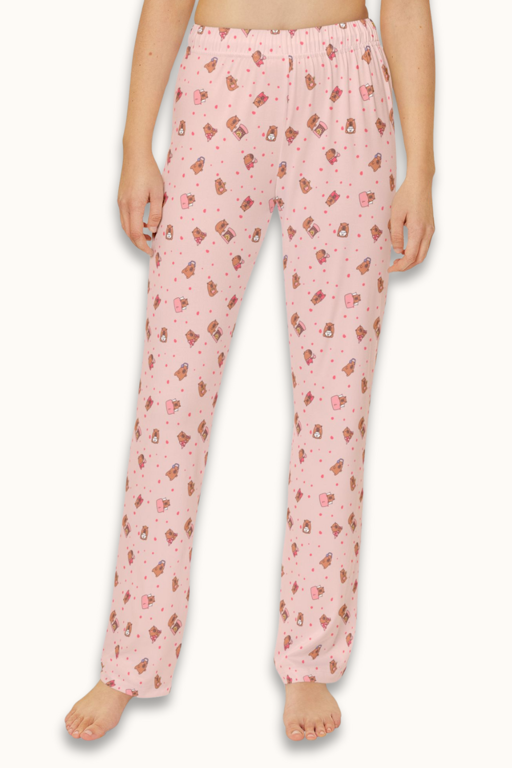 Cozy Capybara Lounge Pants – Cute All-Over Print Pajama Bottoms for Kids, Tweens & Adults