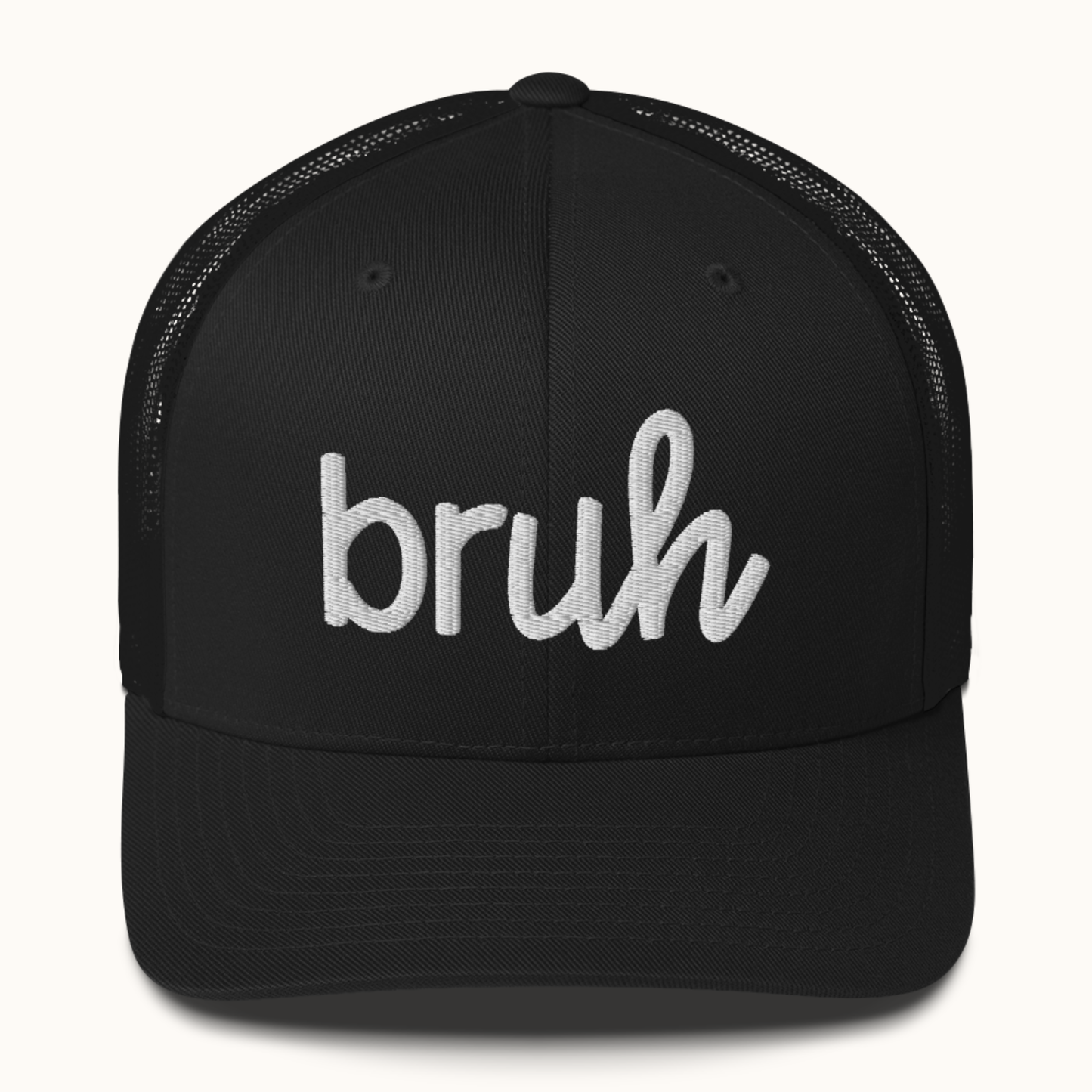 Bruh Trucker Hat – Embroidered Snapback Hat for Tweens & Teens