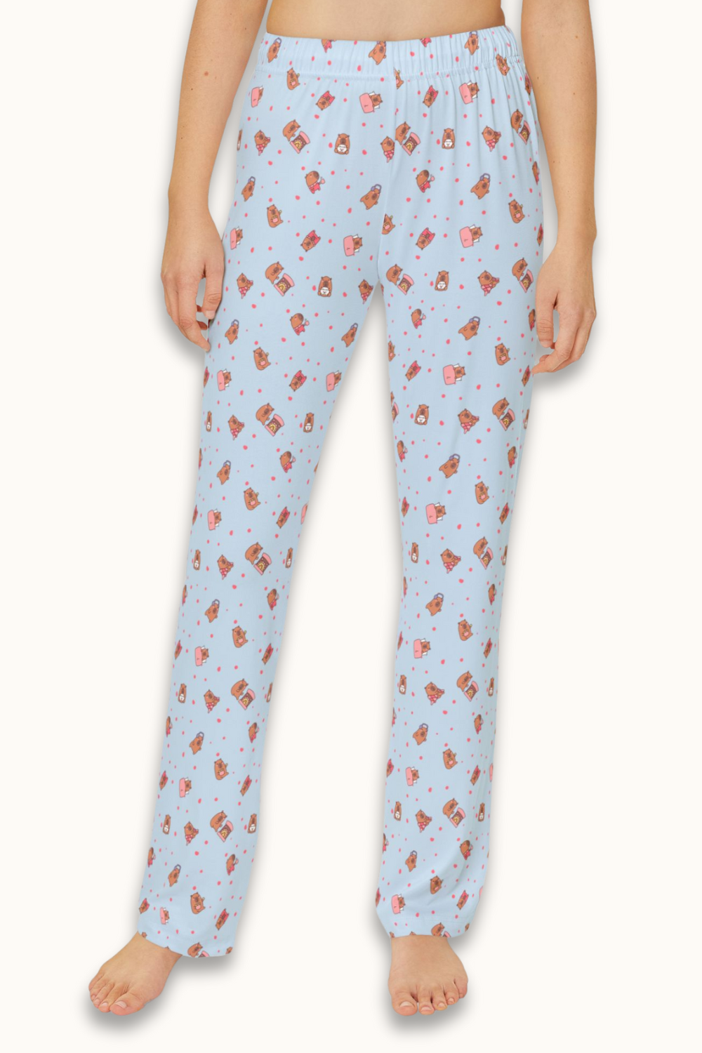 Cozy Capybara Lounge Pants – Cute All-Over Print Pajama Bottoms for Kids, Tweens & Adults
