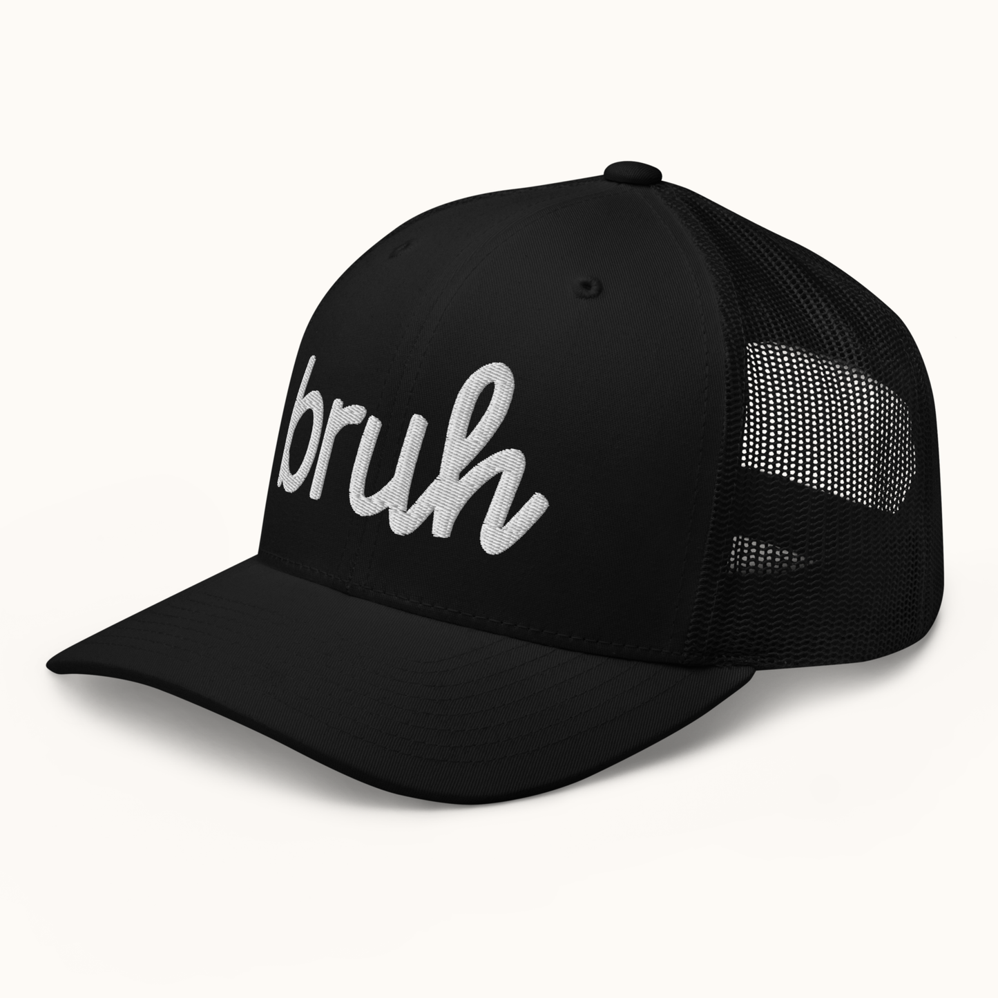 Bruh Trucker Hat – Embroidered Snapback Hat for Tweens & Teens
