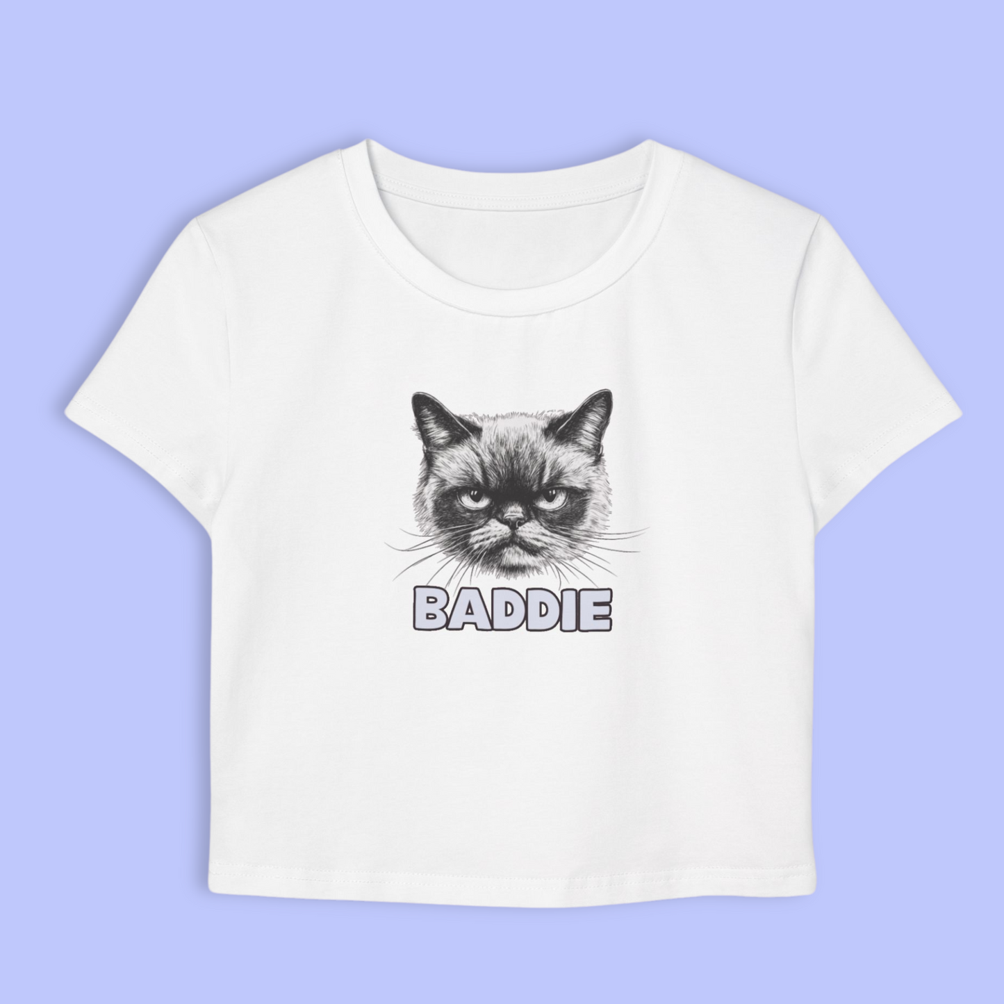 Baddie Cat Tee | 100% Organic Cotton | Fits Kids, Teens & Adults