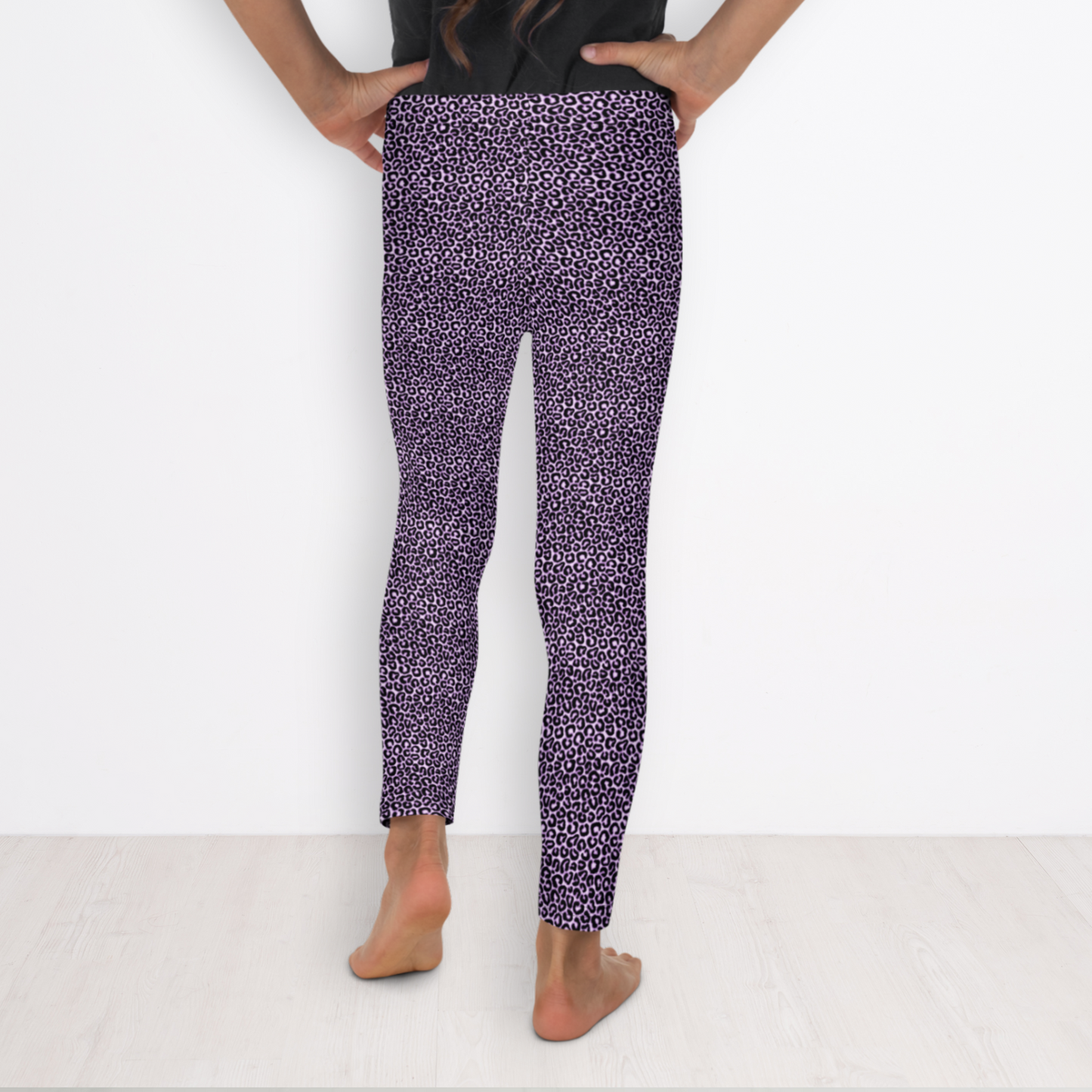 Purple Leopard Print Leggings – Trendy Matching Sets for Kids, Tweens & Adults