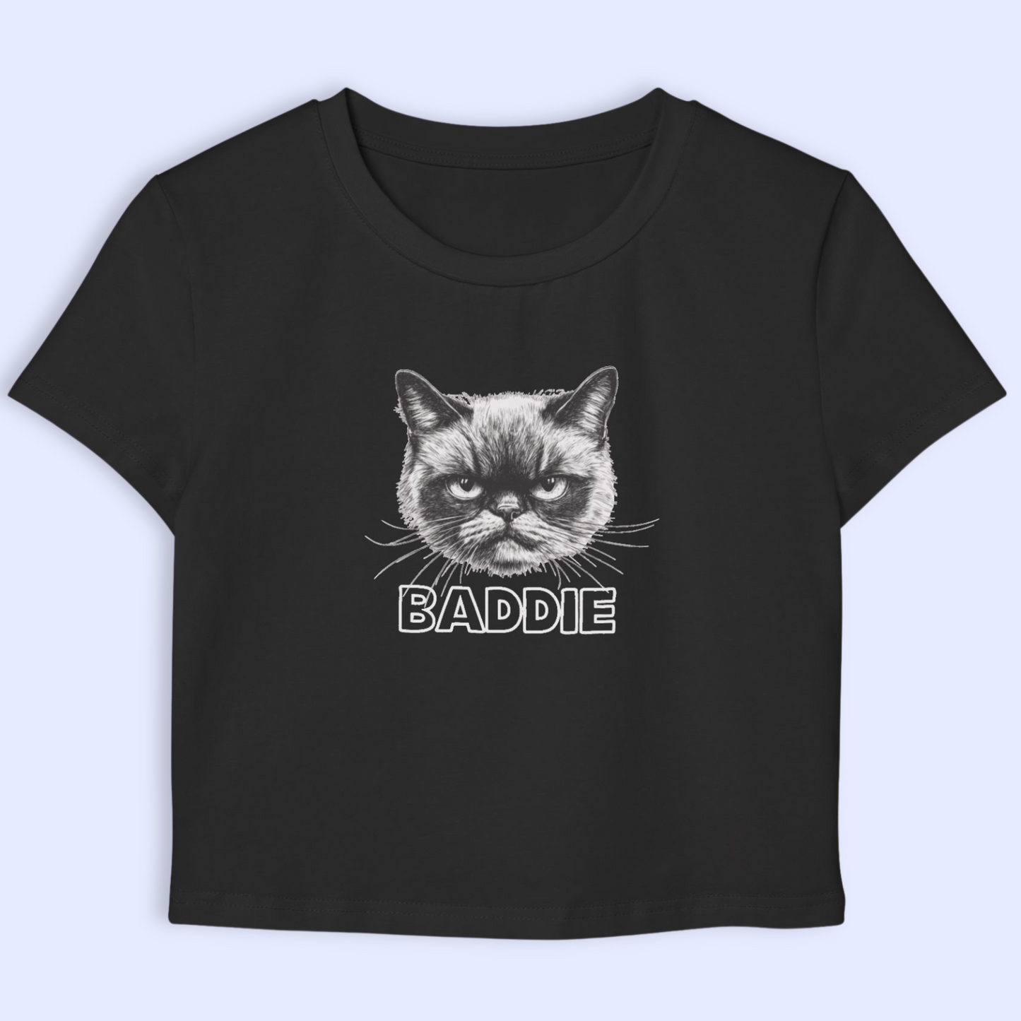 Baddie Cat Tee | 100% Organic Cotton | Fits Kids, Teens & Adults