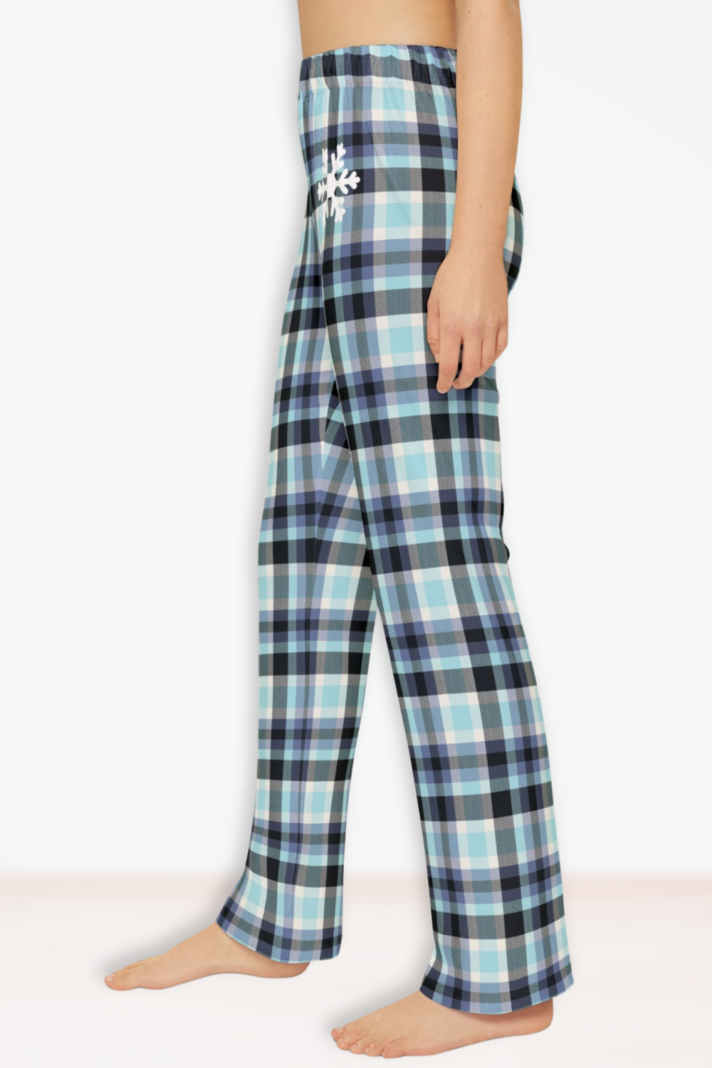 Youth Holiday Plaid Pajama Pants with Snowflake – Matching Family PJs