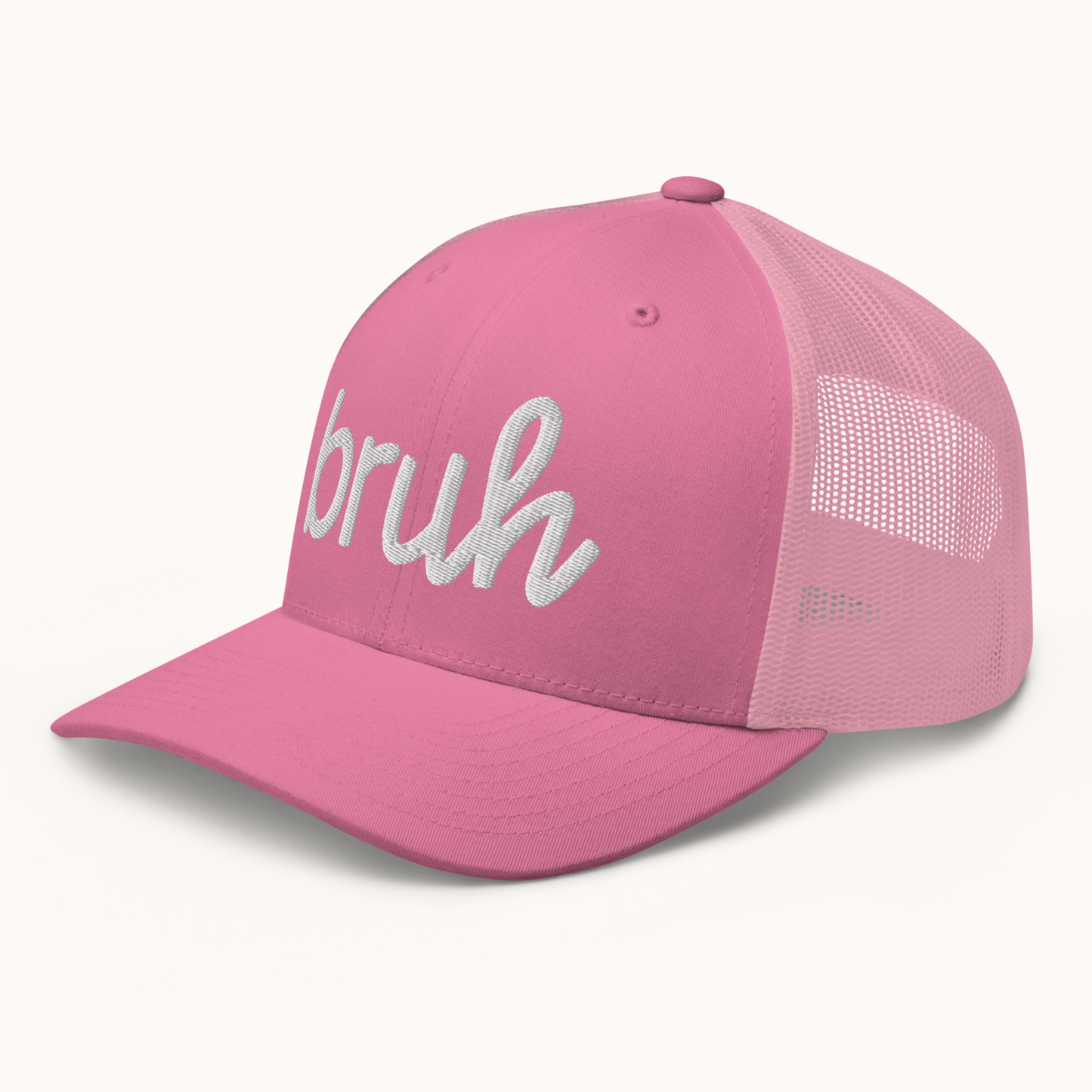 Bruh Trucker Hat – Embroidered Snapback Hat for Tweens & Teens