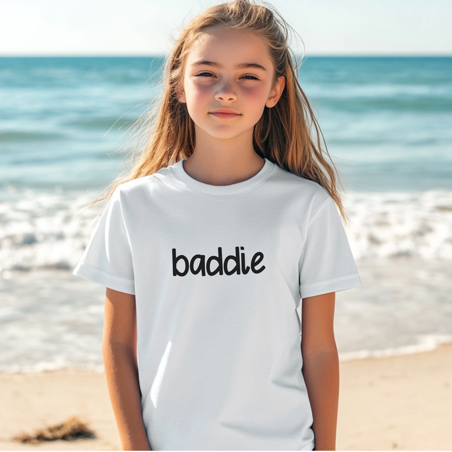 Baddie T-Shirt Kids T-Shirt Youth Tee Unisex T-Shirt Gift for Kids Gift for Teenagers Bold Statement T-Shirt Modern Design Tee Casual Wear Shirt Trendy T-Shirt