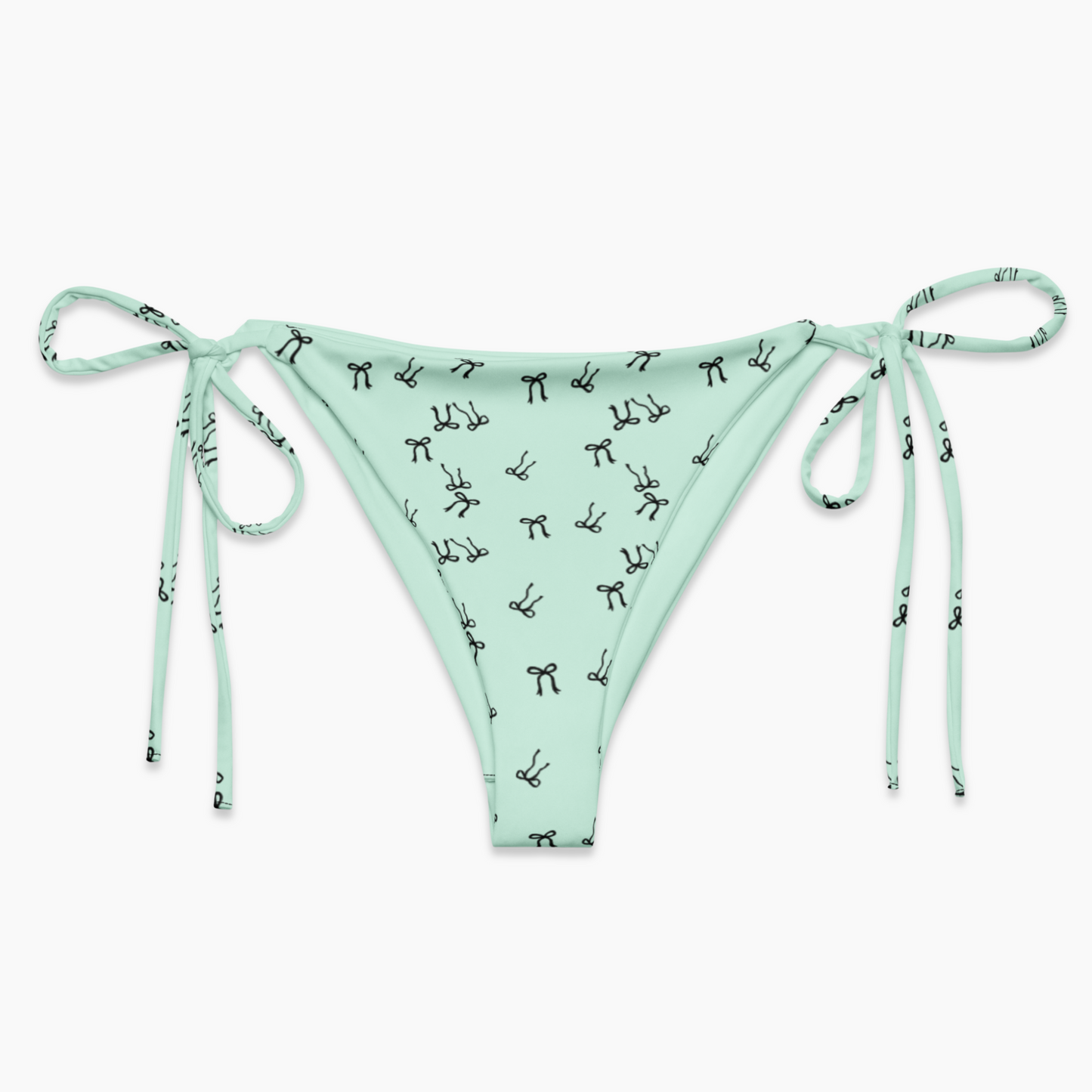 Bows on Bows Recycled String Bikini Bottoms | Fits XXS-6XL | Sustainable Swimwear