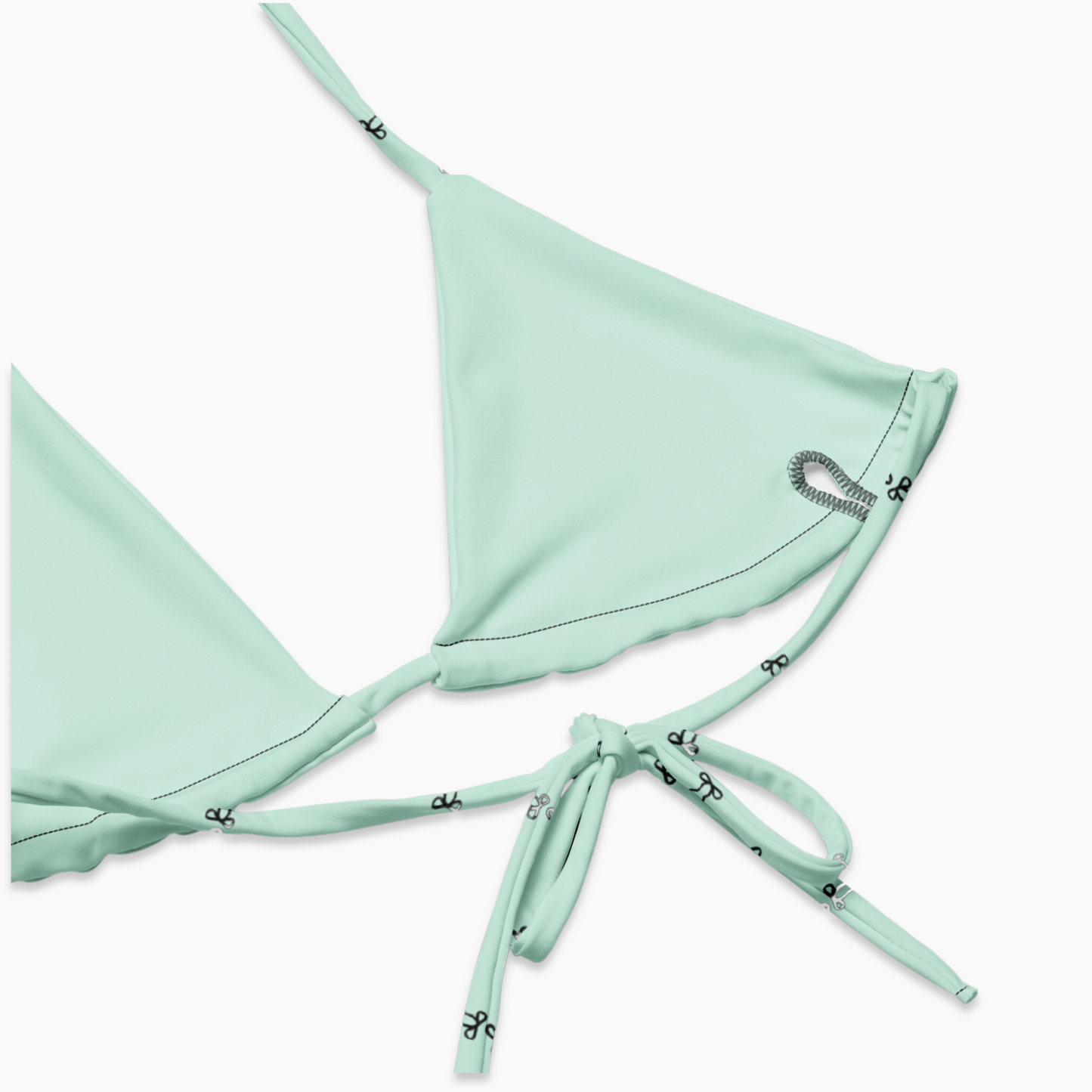 Bows on Bows Recycled String Bikini Top | Fits XXS-6XL