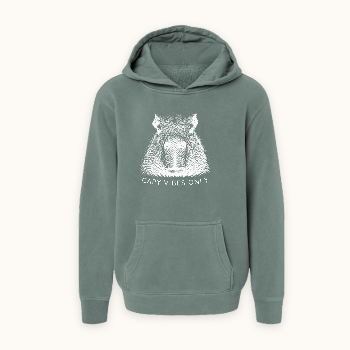 Capy Vibes Only Hoodie – Capybara Hoodie for Kids, Teens, Adults & Animal Lovers
