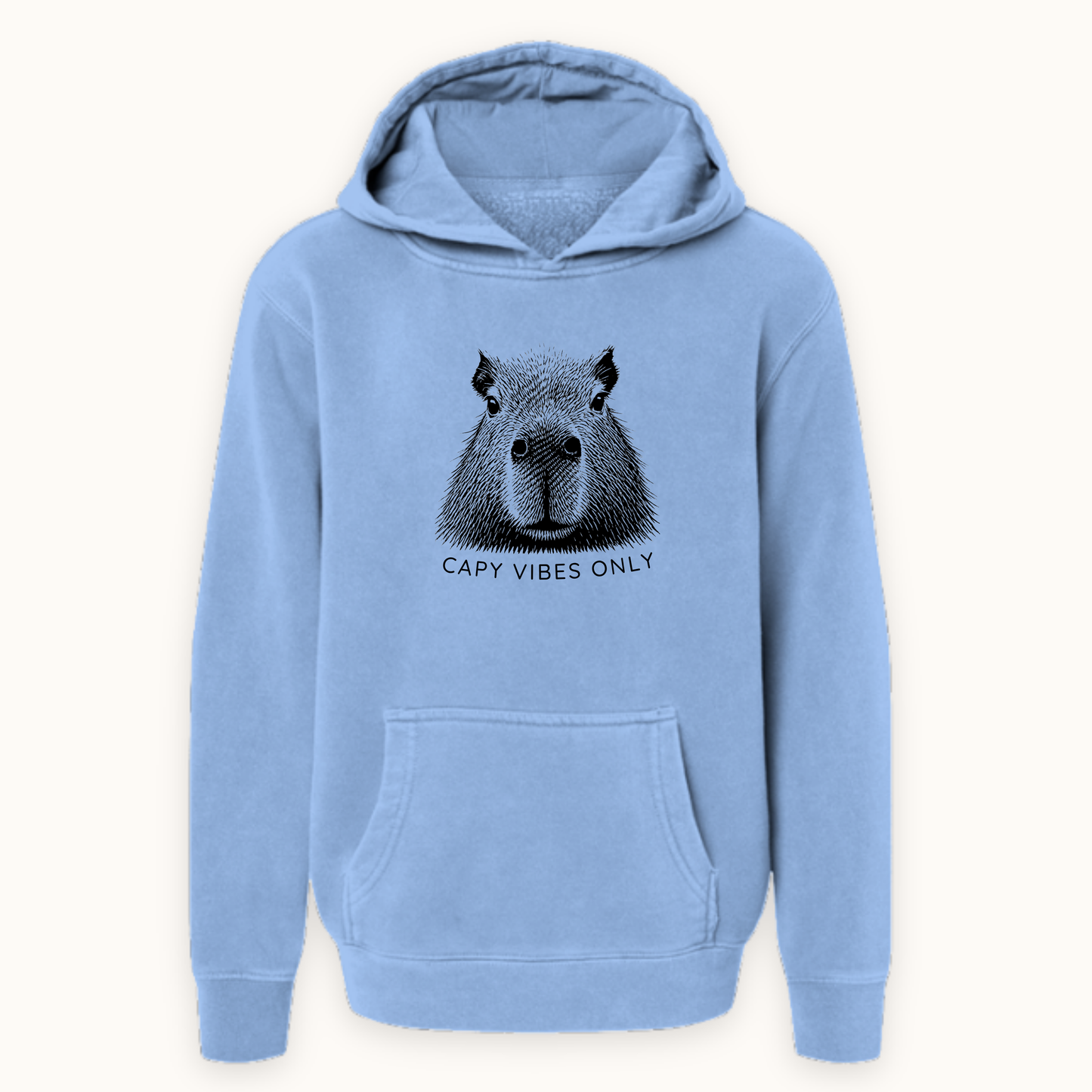 Capy Vibes Only Hoodie – Capybara Hoodie for Kids, Teens, Adults & Animal Lovers