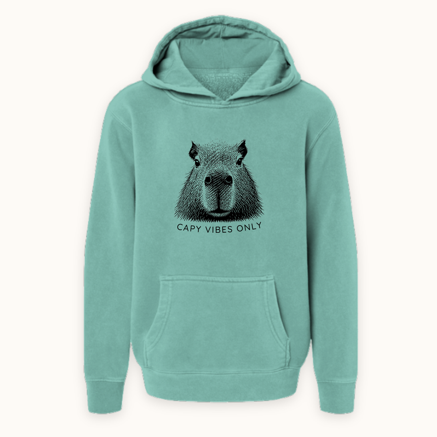 Capy Vibes Only Hoodie – Capybara Hoodie for Kids, Teens, Adults & Animal Lovers