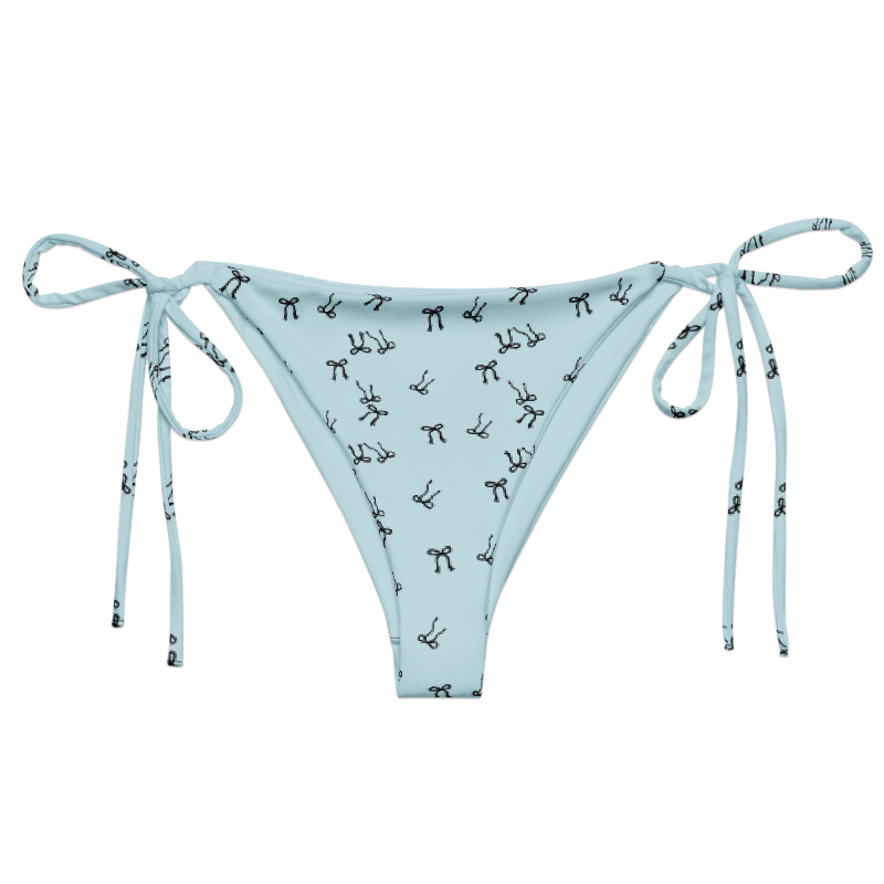 Bows on Bows Recycled String Bikini Bottoms | Fits XXS-6XL | Sustainable Swimwear